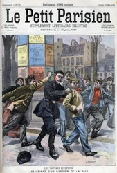Diverse nyhet: Mordet på en polisman på Rue Vergniaud i Paris år 1900 - i ”Le Petit Parisien”