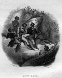 Mon soul Chanson de Beranger i "" Oeuvres completes"" (1834) av Pierre Jean de Beranger (1780-1857), fransk poet och låtskrivare.