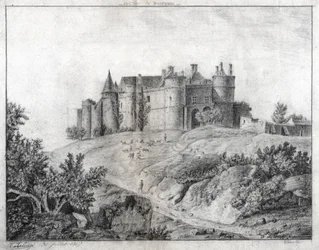 Montargis slott. (teckning