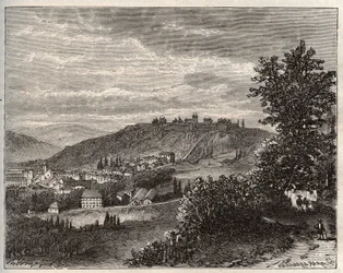 Montmedy - Meuse, i Lorraine-regionen - gravyr i "La France illustrée: geografi, historia, statistisk administration" av V.A. Malt-Brown. 1884