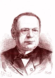Moritz Hermann Von Jacobi (1801-1874), rysk ingenjör och fysiker (galvanisering, elmotorer). Gravyr 1867