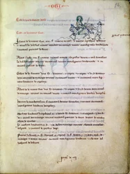 Ms 1175 f.92 St. Martin skär sin mantel, från Vieil Rentier dAudenarde, 1291-1302