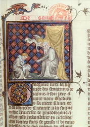 Fru 1729 Gregory, från Legenden om de gyllene helgonen av Jacques de Voragine, c.1370