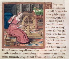 Ms 17 Arachne, från Lives of Famous Women, c.1505
