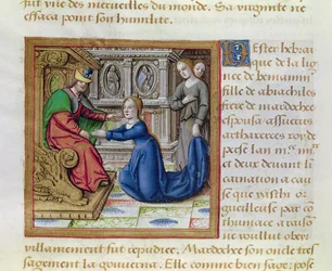 Ms 17 Esther, från Lives of Famous Women, c.1505