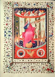 Ms 2 f.18v The Trinity, from the Boucicaut Hours, c.1410