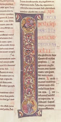 Ms 2 fol.175 t.2 Markusevangeliet, från Bibeln från klostret Saint-Andre aux-Bois