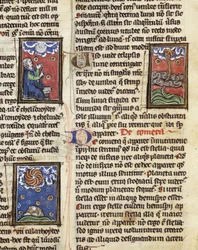 Ms 320 Fol.197 Comets、Thomas van Cantimpre (1201-72) 作「De Natura rerum」より (ベラム)スウェーデン語