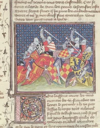 Ms 3480 Knights in Battle, från Livre de Messire Lancelot du Lac