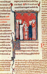Ms 372 fol.161 En dopscen, från Decrets de Gratien