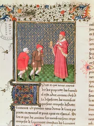 Ms 399 fol.35v Beggars, från Book of the Properties of Things av Barthelemy langlais