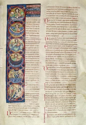 Ms 3 fol.4 Skapelsens sex dagar, från Bibeln av St Sulpicius av Bourges