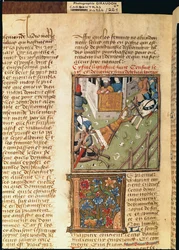 Ms 622 fol.221v The Torture of Brunhilda from Des Hommes Illustres, c.1460