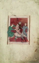 Ms 698 fol.34r Miracle of St. Omer (595-670) från Vie de Saint Omer