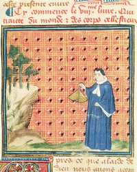 Ms 993 fol.130 Soldagjämningen, från The Book of the Properties of Things av Jean Cordichon