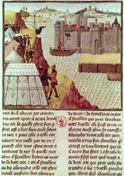 Fr 9342 Sida från Histoire du Grand Alexandre av Jean Vauquelin, ca 1465