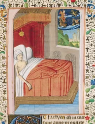 Ms H 7 fol.76r Hesekiels vision, från Jean XXII:s bibel