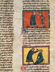 Ms H 89 fol.3 Läkare som behandlar sjuka, från en upplaga av Book of Surgery av Rogier de Salerne