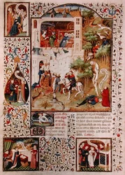 Ms Lat 17294 The Death of St. Edward the Confessor (1003-66) från Breviary of the Duke of Bedford, c.1424-1435 (vellum)