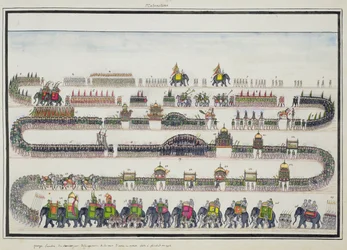 Muharram Ceremony, Faizabad, 1772 från The Gentil Album, publicerad 1774
