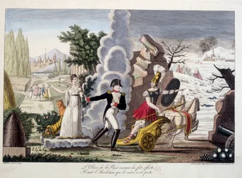 Napoleon I Between War and Peace, cirka 1815 - Napoleon mellan krig och fred - Fredens oliv förgäves erbjöds honom, han följer ambitionen som ledde honom till hans förlust - i "Napoleon 1er", en attrappsamling av tecknade serier
