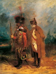 Napoleon under Frankrikes försvar 1814 (olja på duk)