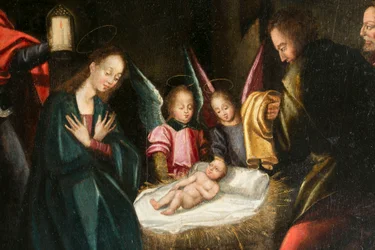 Nativity. Triptyk av Aubery