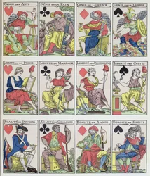 Nya spelkortsdesigner från den franska revolutionen, 1793