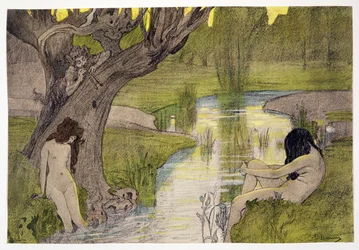 Nymphs Bathing, från LEstampe Moderne, publicerade Paris 1897-99