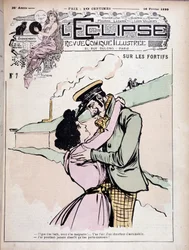 På befästningarna: bad boy (thug) och hans flickvän - couv. "" Förmörkelsen""" av 1899-02-16.