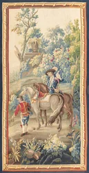 En av ett par Ludvig XVI pastorala gobelänger, Aubusson, c.1775