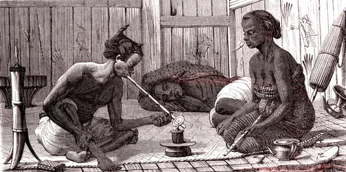 Opiumrökare i Malaysia