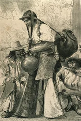 Bönder i Mexico City, 1860-talet (gravyr)