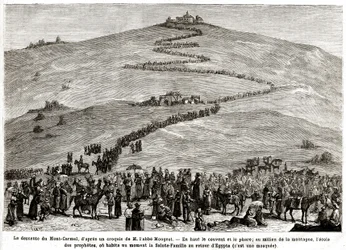 Penitence pilgrimsfärd till de heliga platserna från 25 april till 8 juni 1882 (gravyr)