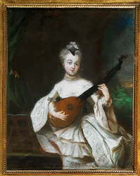 Pesne, Antoine Dam med gitarr (pergament)