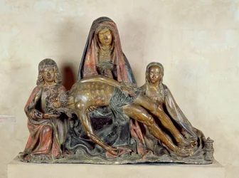 Pieta (målat trä)