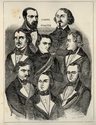 Plakat val 1848 - Franska republikanska politiker
