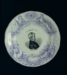 Tallrik med ett porträtt av Alexandre Brongniart (1770-1847) (keramik)