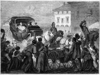 Påven Pius VII (PIO PIUS) (1742-1823) lämnade Paris den 4 april