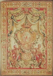 Portiere med vapenskölden av Louis-Antoine de Pardaillan de Gondrin, hertig av Antin, Gobelins fabrik, 1708-36