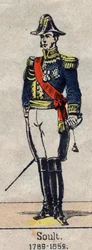 Portrait en pied av Nicolas Soult (1769-1851) marechal de France, hertig av Dalmatien. Bild på Epinal från slutet av 1800-talet.