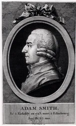 Porträttmedaljong av Adam Smith (1723-90)