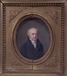 Porträtt av Abraham-Louis Breguet (1747-1823) tidigt 1800-tal (panel)