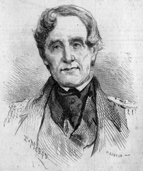 Porträtt av amiral Edmund Lyons (1790-1858), befälhavare för den brittiska flottan under Krimkriget (1853-1856). Gravyr av Morin i ”Le Monde Illustré”, nr 85 av den 4 december 1858.