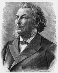 Porträtt av amiral Mouchez (1821 - 1892) - i "" Vetenskapens album; berömda forskare; Stora upptäckter””” 1896.