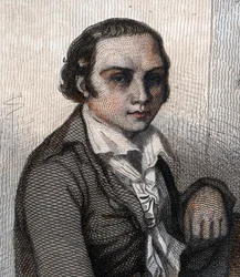 Porträtt av Andre Marie Chenier (1762-1794), fransk poet.
