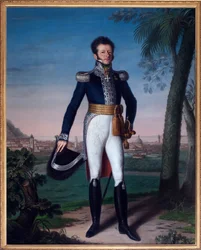 Porträtt av Annibal de Saluces (Annibale Di Saluzzo) (1776-1852), guvernör i Nice under restaurering - Målning av Jean Vacca, olja på duk, fransk konst - Nice kommunala arkiv