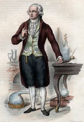 Porträtt av Antoine Laurent de Lavoisier (1743-1794), fransk kemist.