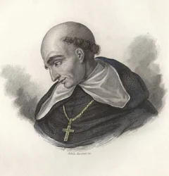 Porträtt av Bartolome de Las Casas (1472-1566), spansk dominikanbroder och eveque av Chiapas. i "Porträtt av nyttiga män"