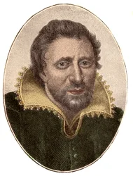 Porträtt av Ben Jonson (1572-1637), engelsk författare och dramatiker